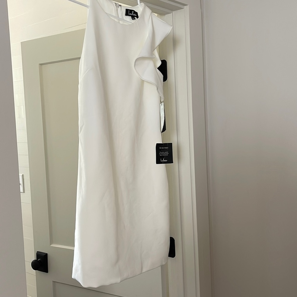 Lulu’s White one shoulder dress